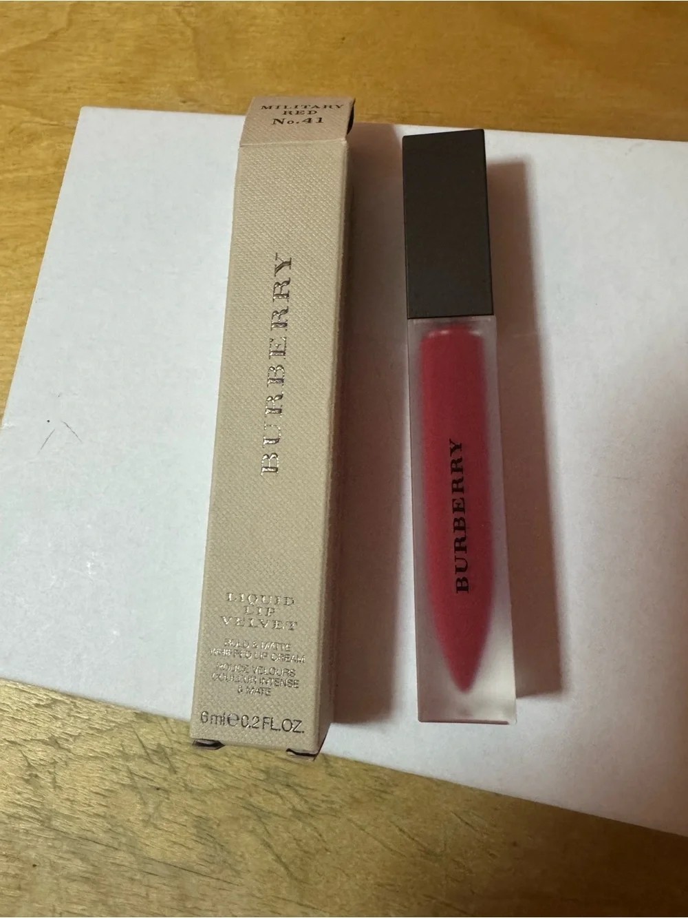 BNIB Burberry Liquid Lip Velvet - Military Red No. 41 (Discontinued)